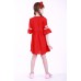 Embroidered dress for girl "Child's Dream" Red